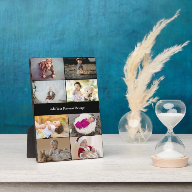 Design Your Own 8 Photo Collage Plaque (Side)