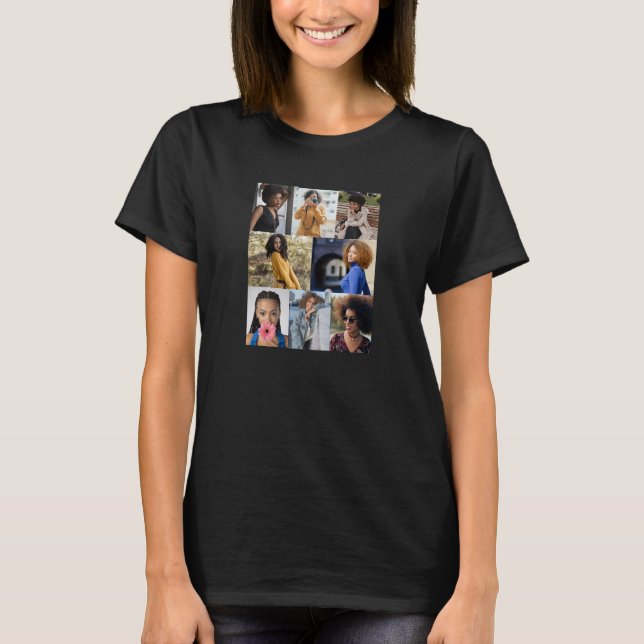 Design Your Own 8 Photo Collage T-Shirt (Front)