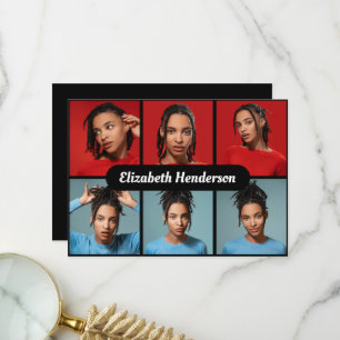 Design Your Own 8 Photo Collage Thank You Card