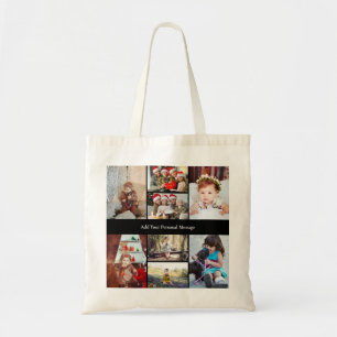 Design Your Own 8 Photo Collage Tote Bag