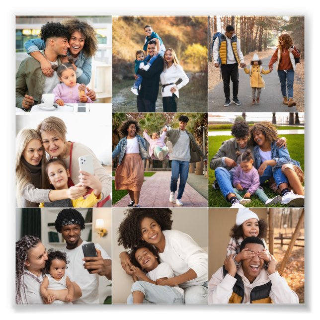 Design Your Own 9 Photo Collage (Front)