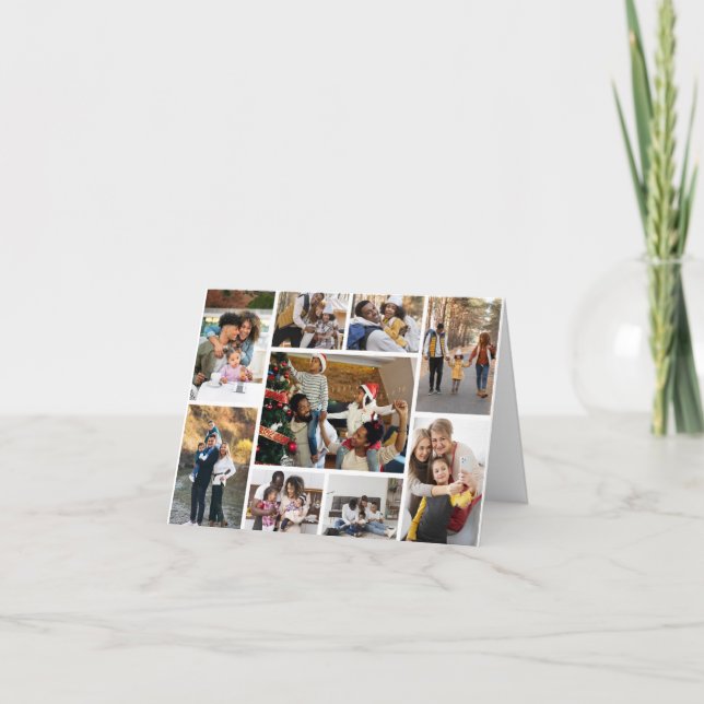 Design Your Own 9 Photo Collage Announcement (Front)