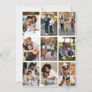 Design Your Own 9 Photo Collage Card