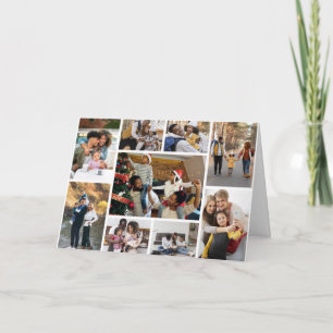 Design Your Own 9 Photo Collage Card