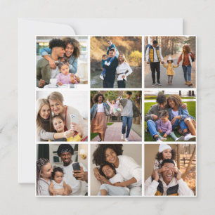 Design Your Own 9 Photo Collage Card