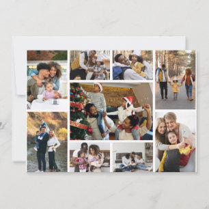 Design Your Own 9 Photo Collage Holiday Card
