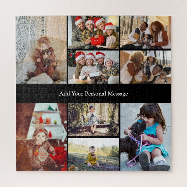 Design Your Own 9 Photo Collage Jigsaw Puzzle (Vertical)