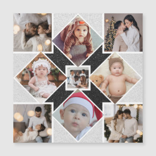 Design Your Own 9 Photo Collage Magnetic Invitation