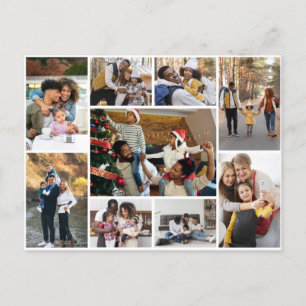 Design Your Own 9 Photo Collage Postcard
