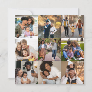 Design Your Own 9 Photo Collage Thank You Card