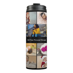 Design Your Own 9 Photo Collage Thermal Tumbler
