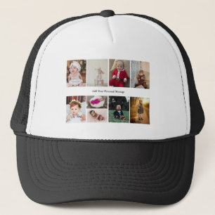 Design Your Own 9 Photo Collage Trucker Hat