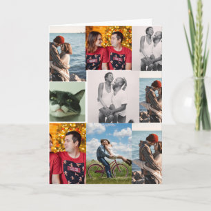 Design Your Own 9 Photo Custom Collage Card