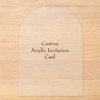 Design Your Own Acrylic Invitation Card