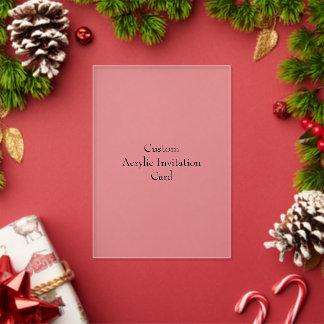 Design Your Own Acrylic Invitation Card