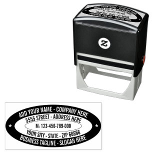 Design Your Own Address Oval Stamp Template