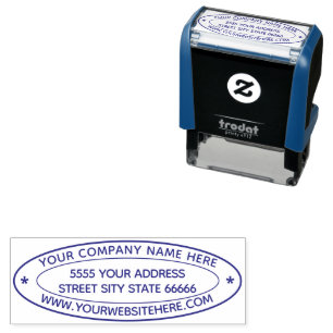 Design Your Own Address Oval Stamp Template