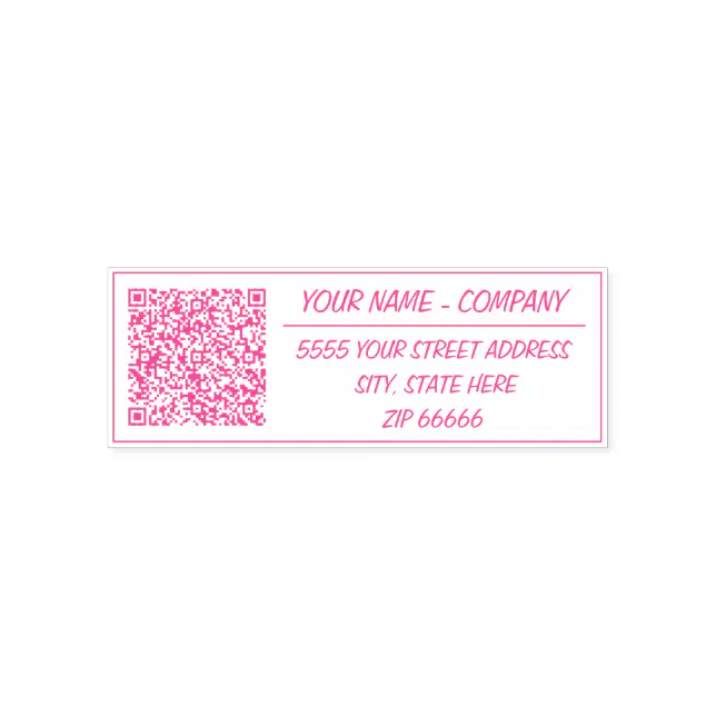 Design Your Own Address QR Code Stamp Example | Zazzle