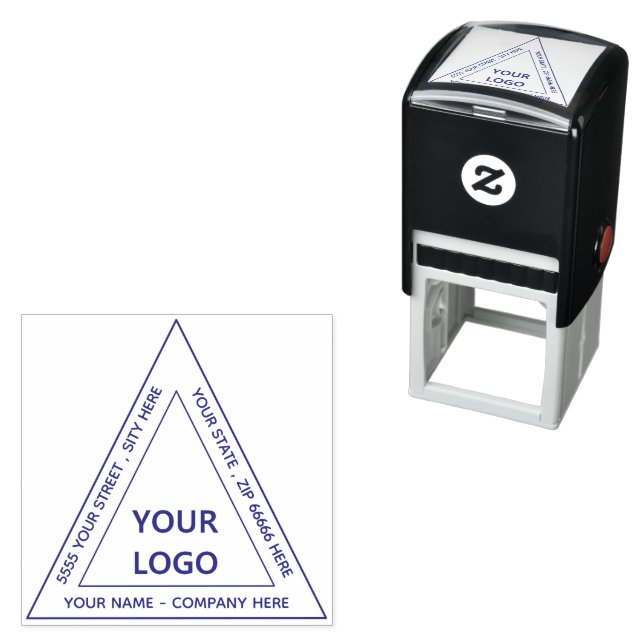 Design Your Own Address Triangle Stamp Template (In Situ)