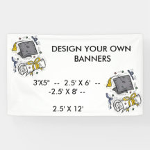 Design your own banners for GRADUATION PARTIES, ET