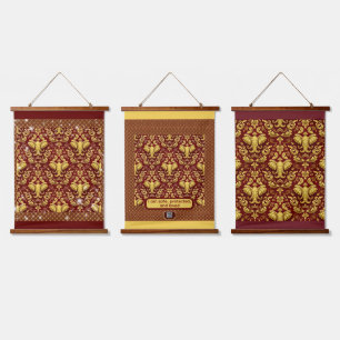 Design Your Own Baroque Mandala-Inspired Elephant  Hanging Tapestry