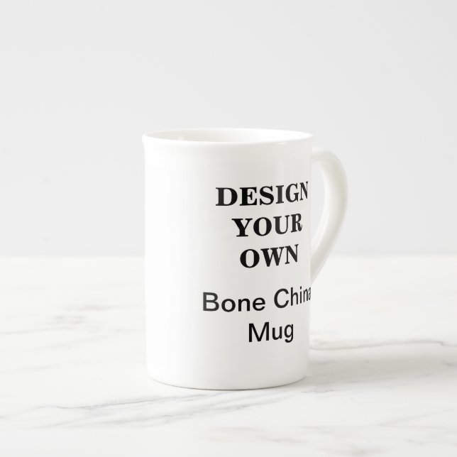 Design Your Own Bone China Mug - White (Front Right)