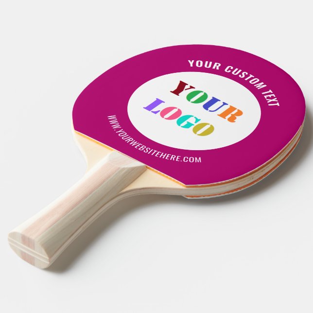 Design Your Own Branded Ping Pong Paddle Example (Front Angle)