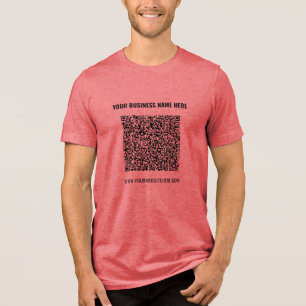 Design Your Own Branded QR Code Business Example Tri-Blend Shirt