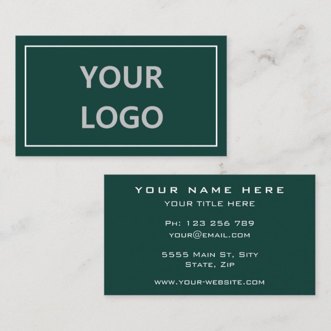 Design Your Own Business Card Template with Logo (Front/Back)