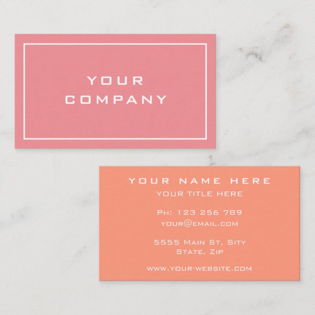 Design Your Own Business Cards Custom Colours (Front/Back)