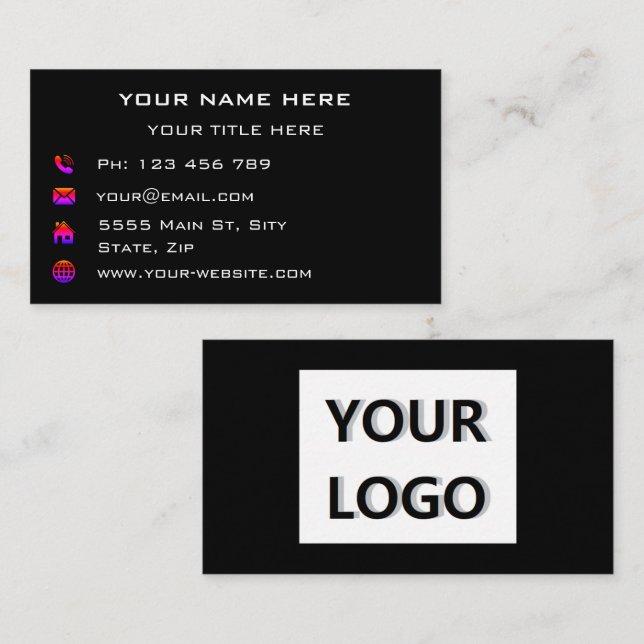 Design Your Own Business Cards with Custom Colours (Front/Back)