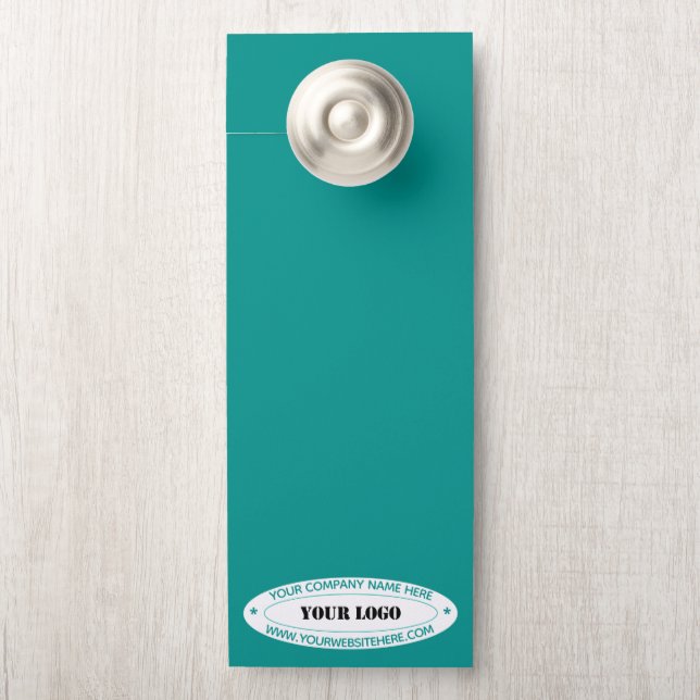 Design Your Own Business Door Hanger with Logo (On Knob)