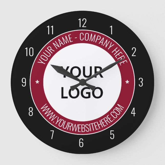 Design Your Own Business Logo and Text Clock (Front)