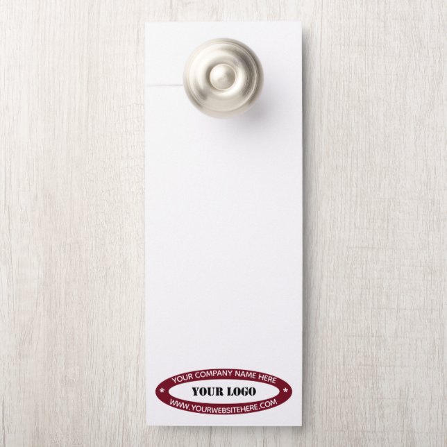 Design Your Own Business Logo Door Hanger Example (On Knob)