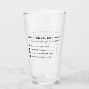 Design Your Own Business Promotional Glass Example