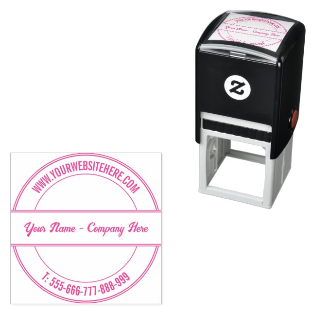 Design Your Own Business Round Stamp Template (In Situ)