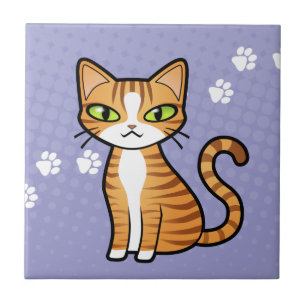 Design Your Own Cartoon Cat Ceramic Tile