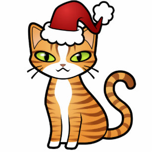 Design Your Own Cartoon Cat (Christmas) Photo Sculpture Decoration