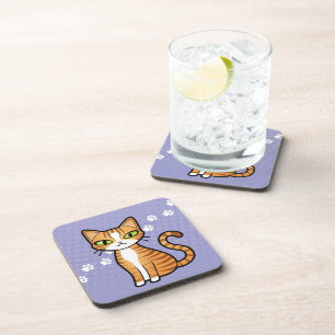 Design Your Own Cartoon Cat Coaster
