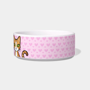 Design Your Own Cartoon Cat (customisable name) Bowl
