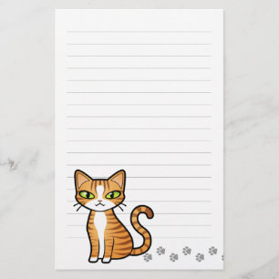 Design Your Own Cartoon Cat Stationery