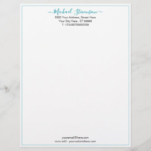 Design Your Own Colours and Fonts Framed Letterhea Custom Letterhead