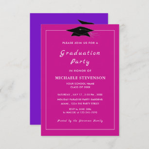 Design Your Own Colours Fonts Graduation Invitatio Invitation