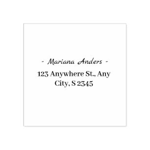 Design Your Own Contemporary Round Return Address  Rubber Stamp