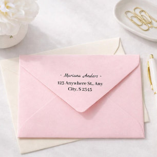 Design Your Own Contemporary Round Return Address  Rubber Stamp