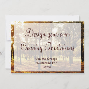 Design your Own Country Invitations Blank Template