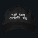 Design Your Own Cusom Text Embroidered Hat<br><div class="desc">Personalised Embroidered Hats with Your Colours , Text and Fonts Promotional Business or Modenr Personal Baseball Caps - Add Your Text - Name - Company / Number / Letter / Slogan - Tagline / or Website , Phone , E-mail , Social Media Handle , Address , Logo - Photo /...</div>