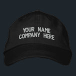 Design Your Own Cusom Text Embroidered Hat<br><div class="desc">Personalised Embroidered Hats with Your Colours , Text and Fonts Promotional Business or Modenr Personal Baseball Caps - Add Your Text - Name - Company / Number / Letter / Slogan - Tagline / or Website , Phone , E-mail , Social Media Handle , Address , Logo - Photo /...</div>