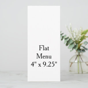 Design Your Own custom 4" x 9.25" Menu