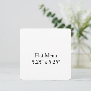 Design Your Own custom 5.25" x 5.25" Rouend Menu